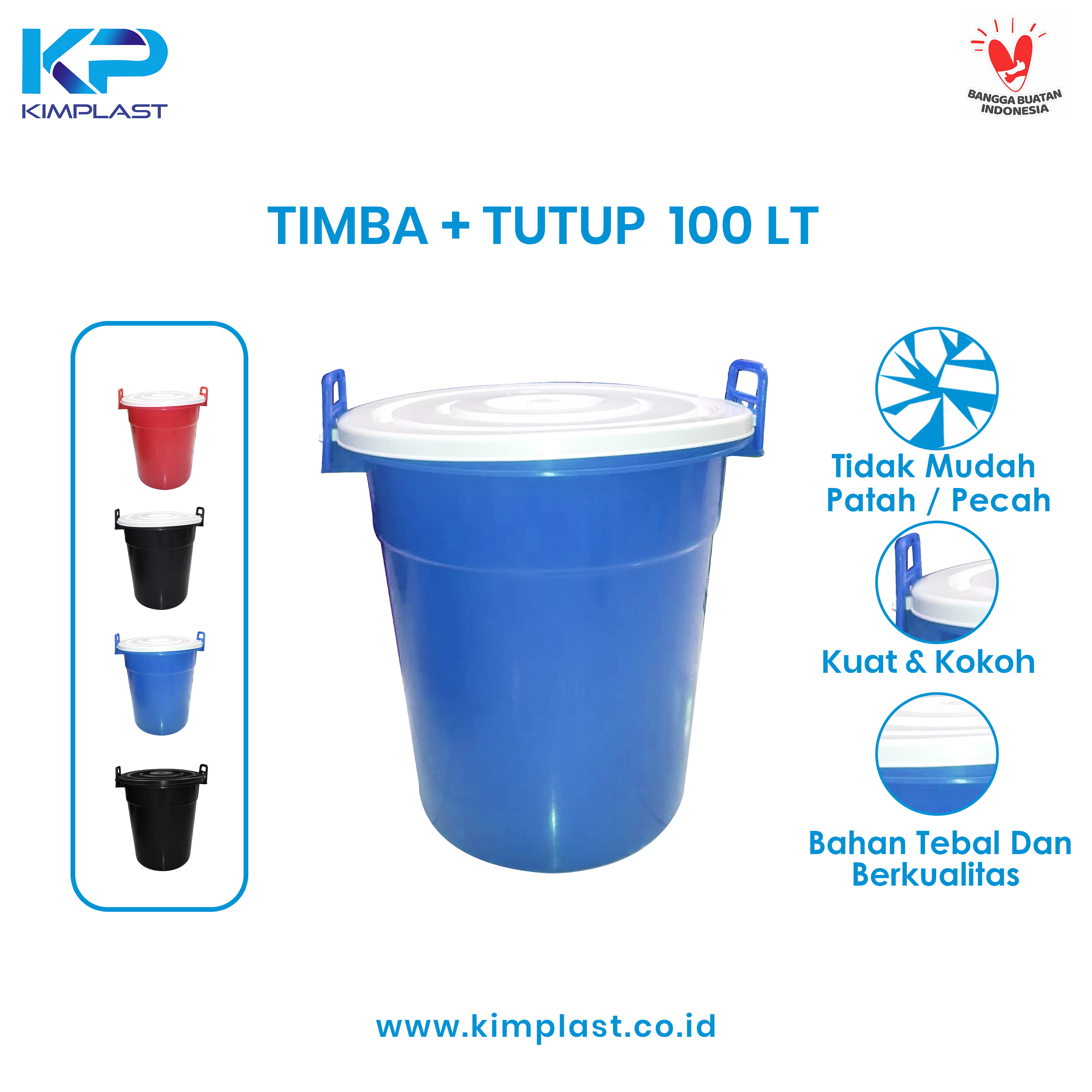 KIMPLAST Timba + Tutup 100 GL