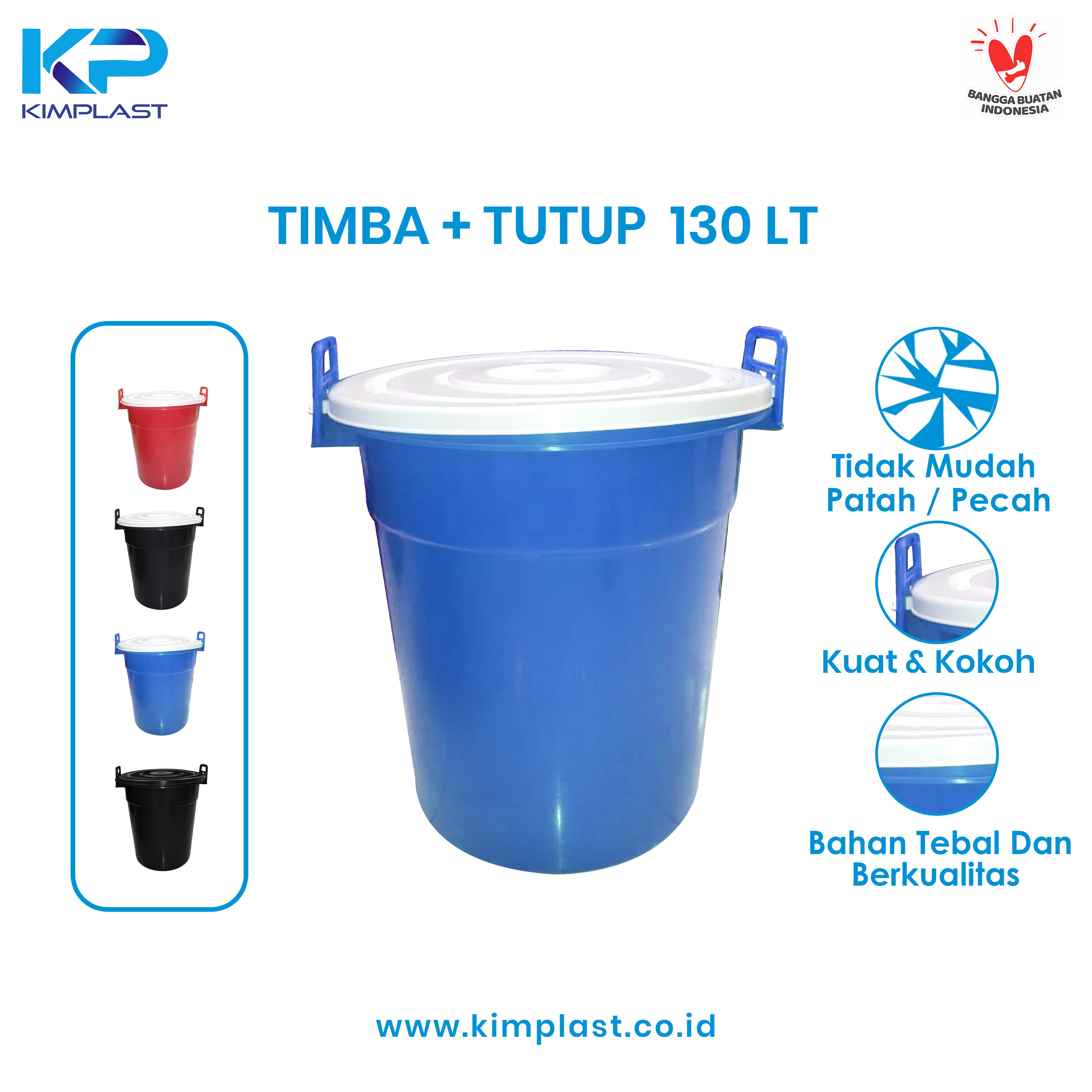 KIMPLAST Timba + Tutup 130 GL