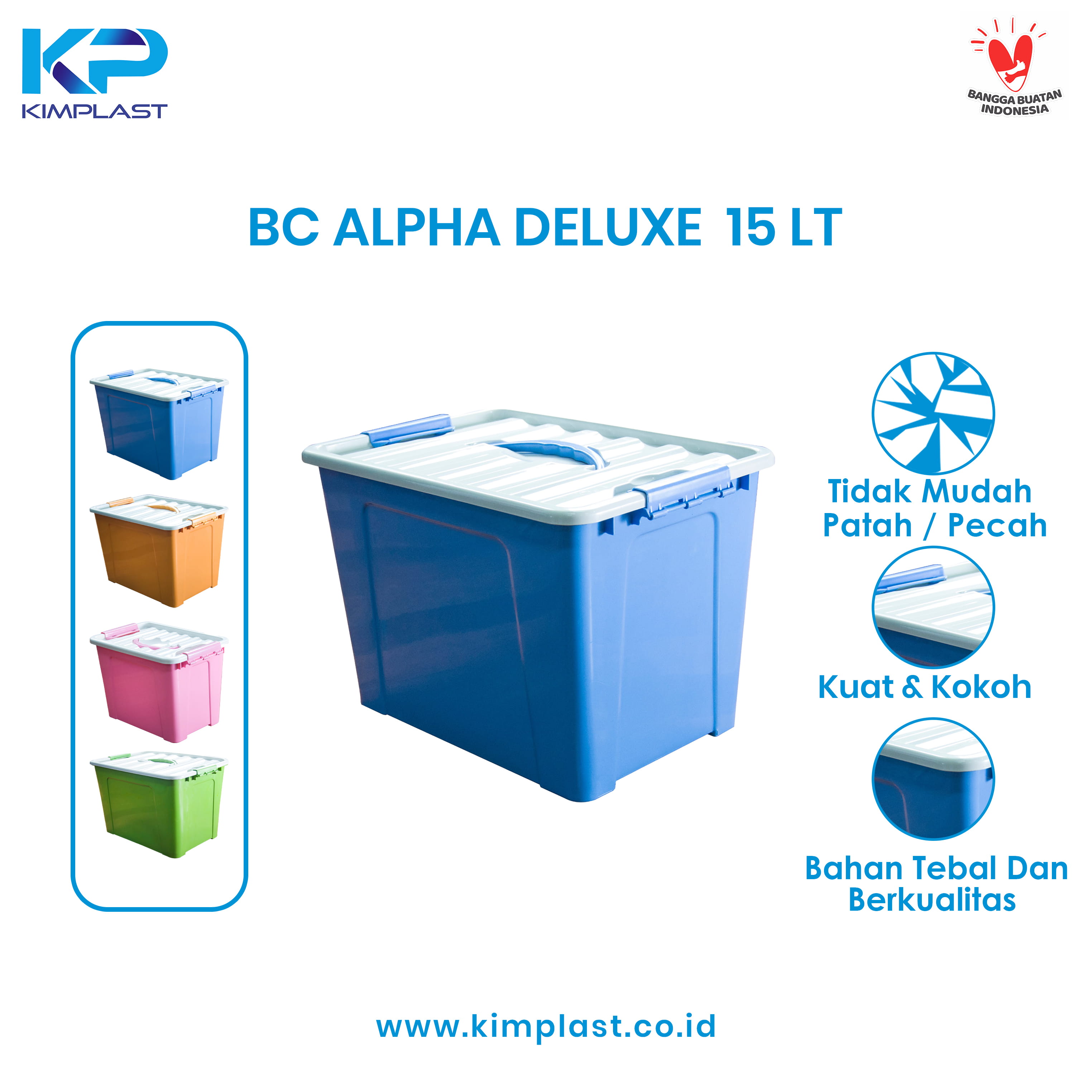 KIMPLAST Box Container 15 Liter Deluxe