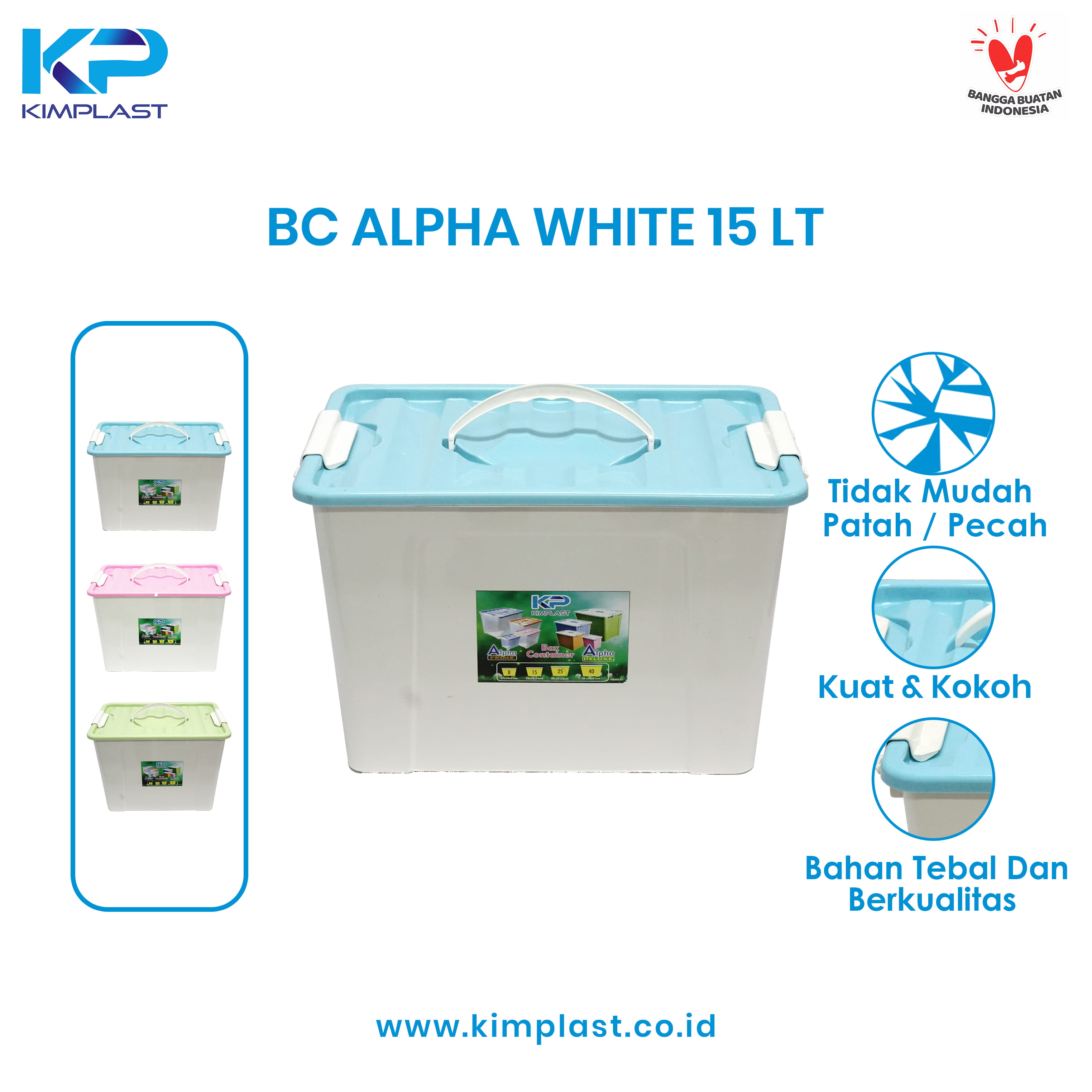 KIMPLAST Box Container 15 Liter Putih