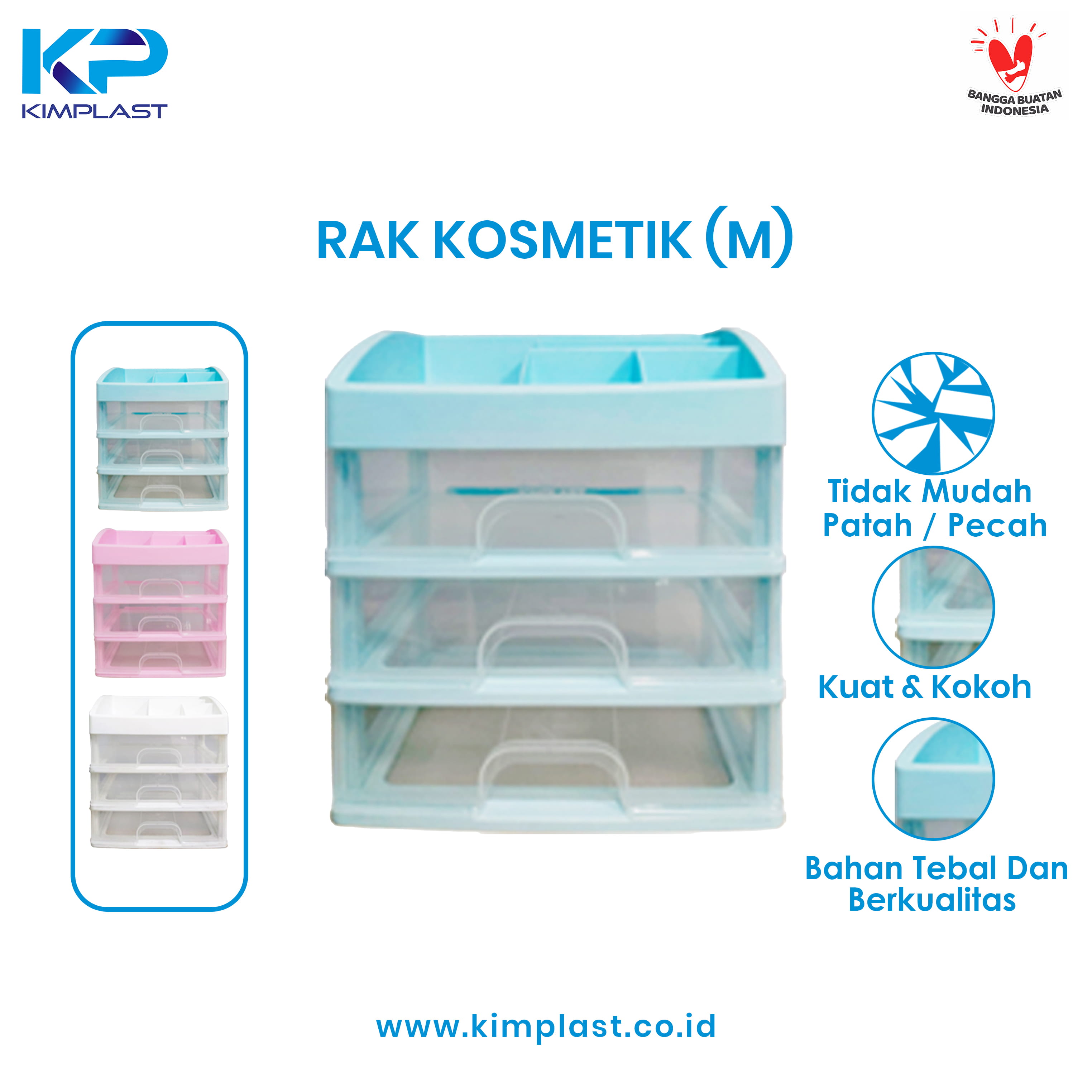 KIMPLAST Rak Kosmetik 3 Susun Medium