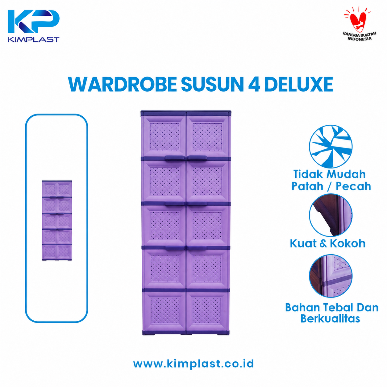 KIMPLAST Wardrobe Susun 4 Deluxe