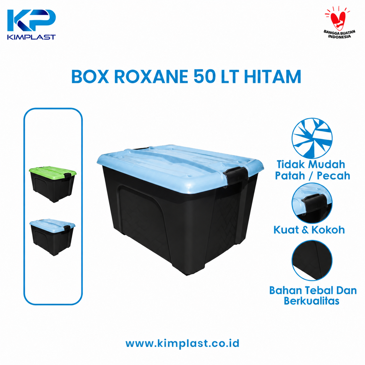 KIMPLAST Box Container 50 Lt Hitam