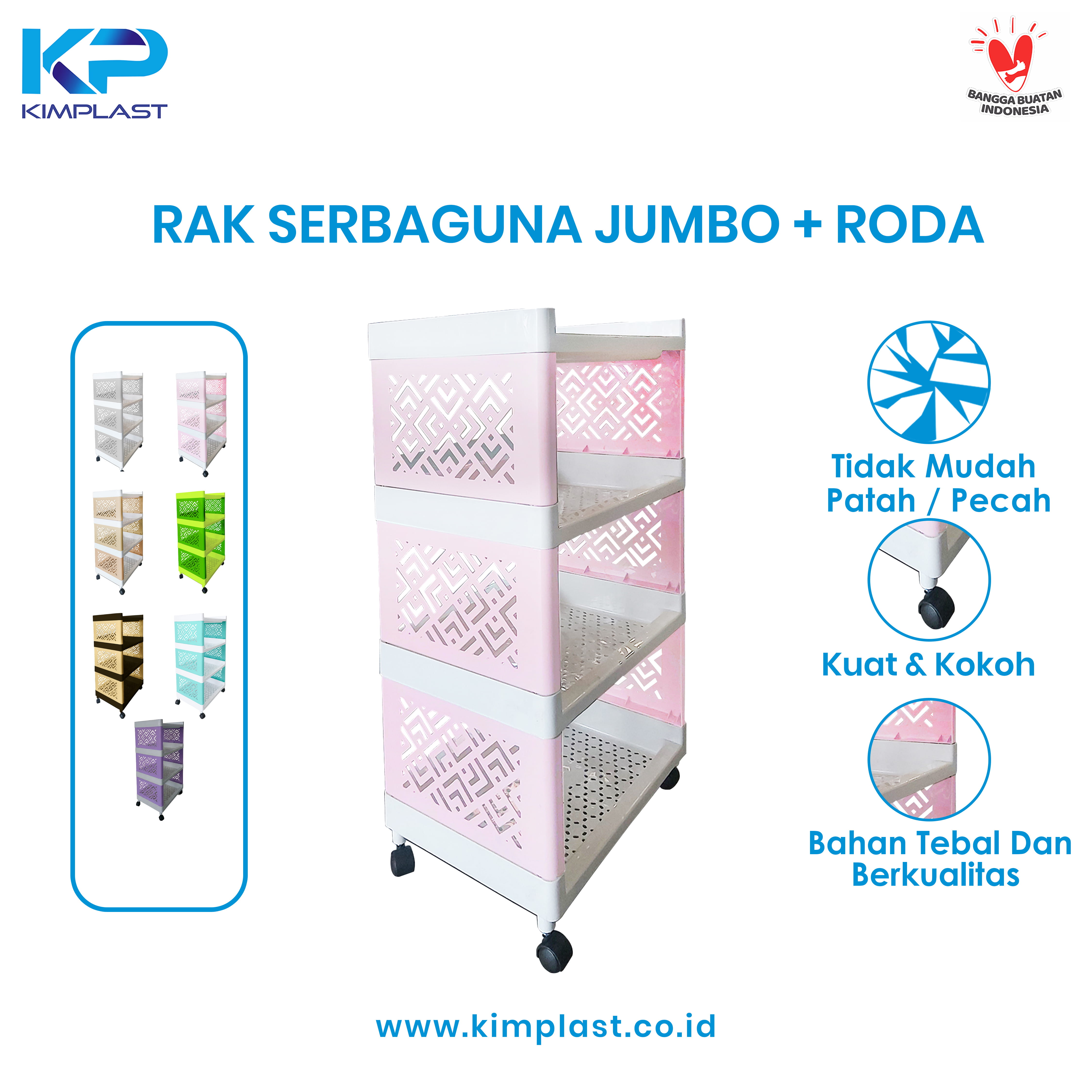 KIMPLAST Rak Serbaguna Jumbo Susun 4