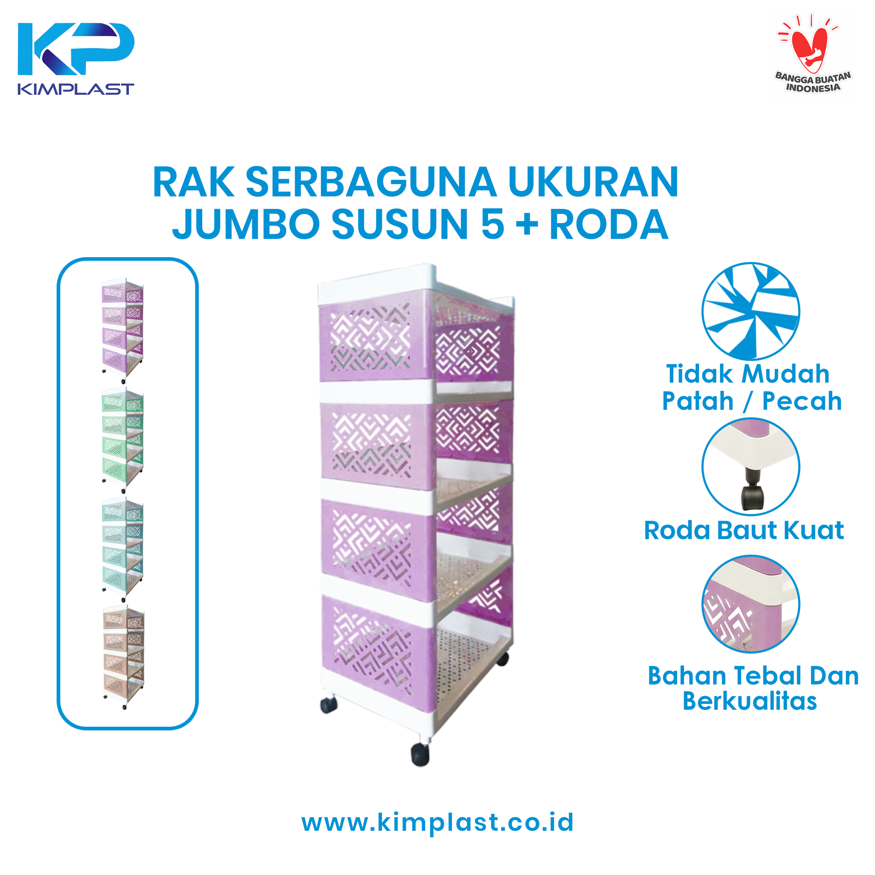 KIMPLAST Rak Serbaguna Susun 5 Jumbo